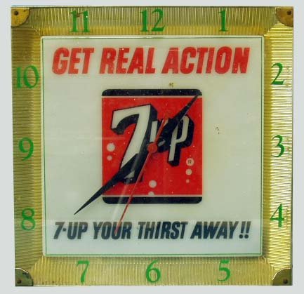 7-UP COLA ADVERTISING CLOCK
