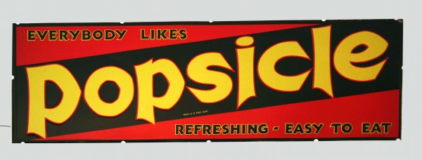 POPSICLE ADVERTISING TIN SIGN