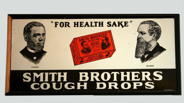 Smith Bros Cough Drop Advertising Tin Sign Apr 26 2008 Richard Opfer Auctioneering Inc In Md