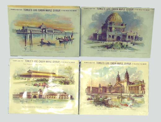 TOWLES LOG CABIN SYRUP POURER WORLDS FAIR CARDS - 2