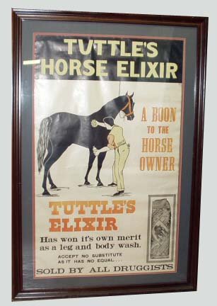 TUTTLES HORSE ELIXIR ADVERTISING POSTER