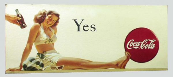 COCA-COLA YES 1946 ADVERTISING SIGN