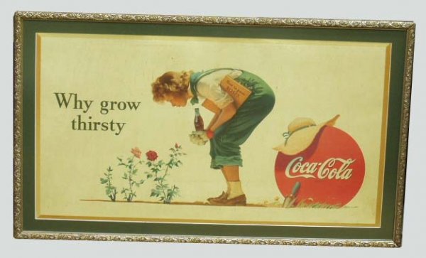 COCA-COLA CARDBOARD ADVERTISING POSTER