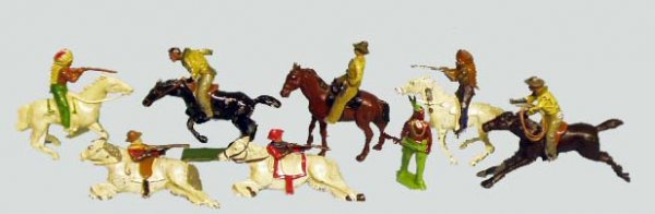 19 JO HILL CO COWBOY & INDIAN FIGURES