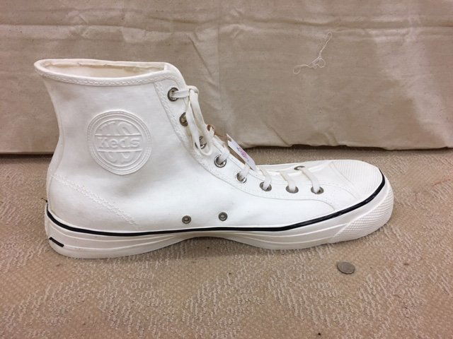 OVERSIZE TENNIS SHOE DISPLAY: Plastic, normal wear; L-22 1/2", G-VG