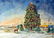 S. CAROTHERS RHODE CHRISTMAS WATERCOLOR