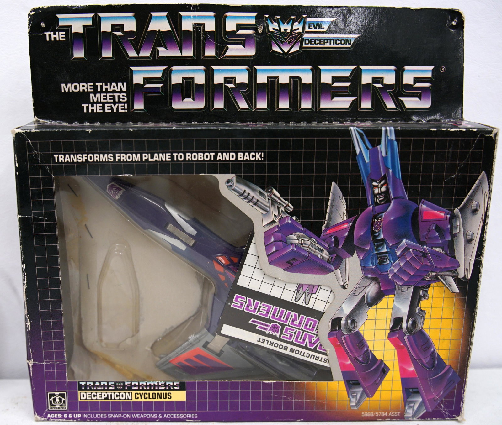 TRANSFORMERS: "Deception Cyclonus"; 1986; Hasbro; OB; previoulsy opened