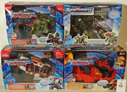 (4) TRANSFORMERS: 2002-2003; Hasbro; Armada; (1) "Megatron"; (1) "Red Alert"; (1) "Overload"; (1) "Dreadwing/Smoke Jumper"; OB's; unopened; H-9 1/2"; W-12"