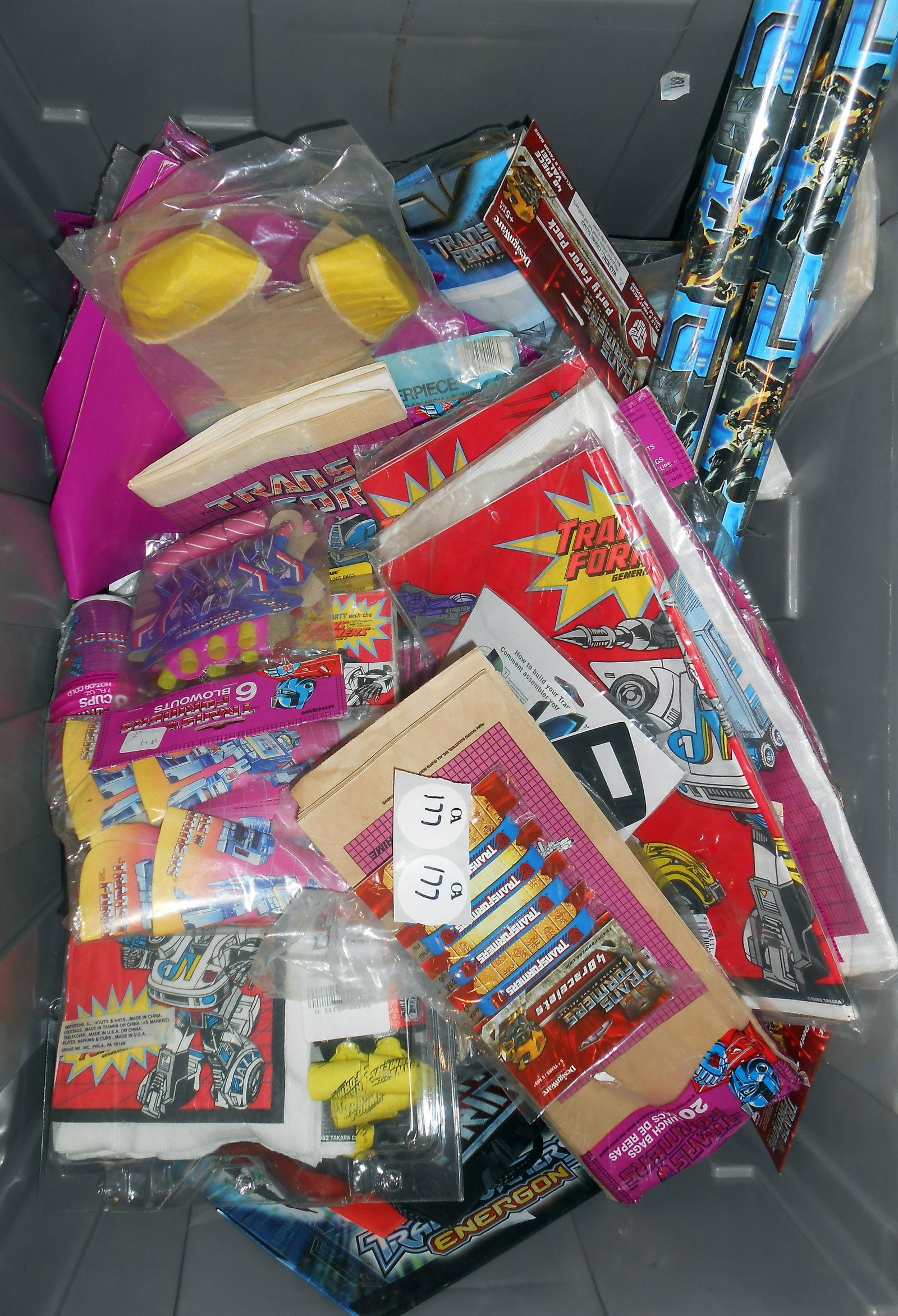 TRANSFORMERS PARTY ITEMS (1 of 2)