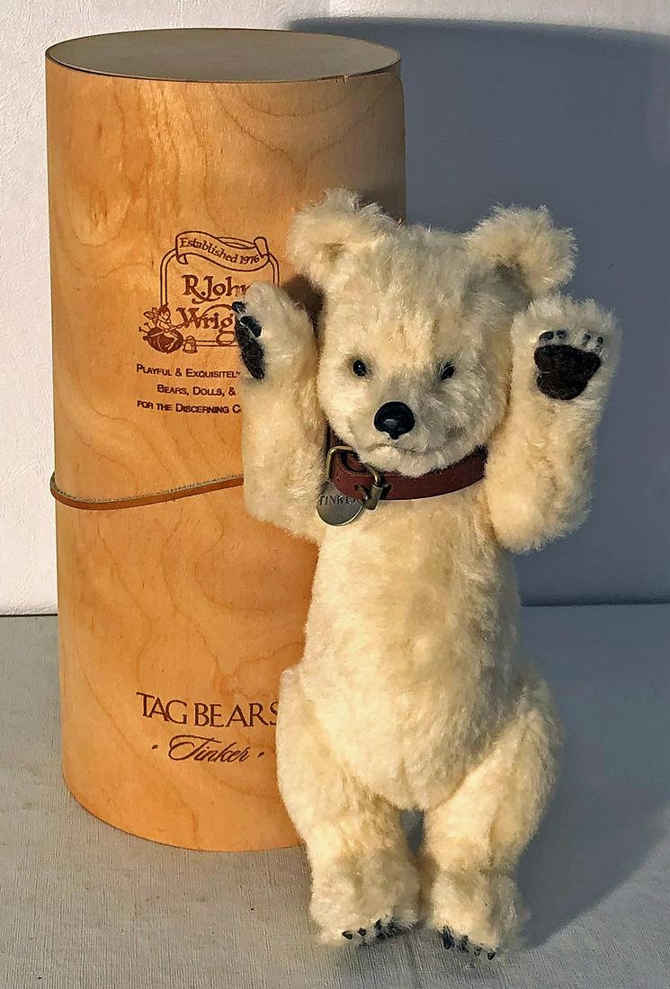 R. JOHN WRIGHT "TINKER": Tag bears; 206/500; signed certificate of authenticity; May 08, 2003; original box; H-9", VG-EX