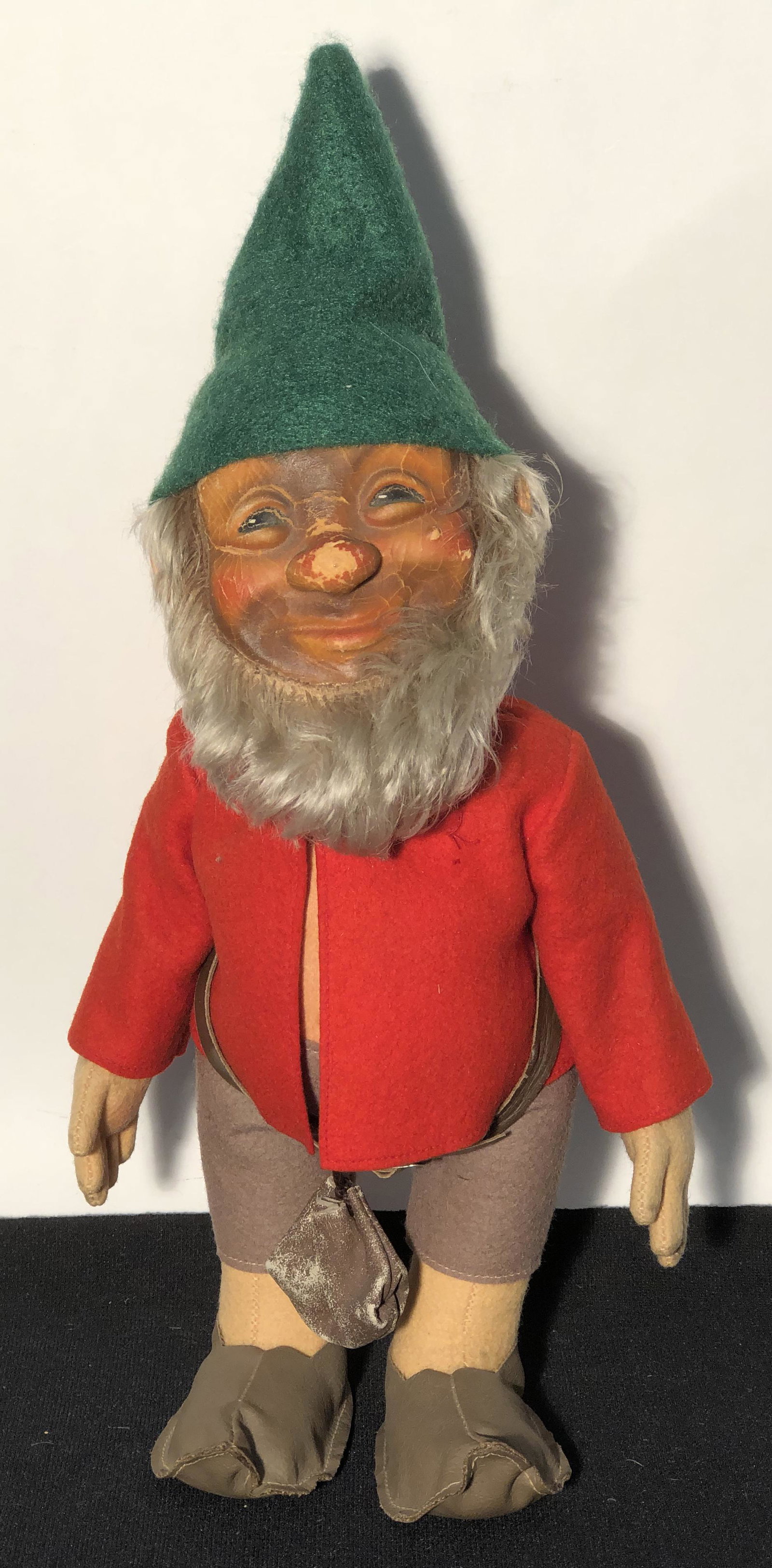 STEIFF "DUCKI" GNOME: No tags; hat replaced; damage to head/face; other wse normal wear; H-12"; F-G