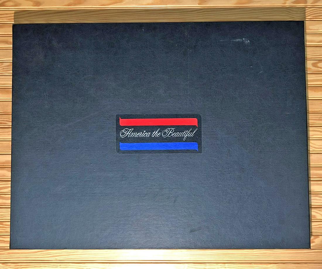 AMERICA THE BEAUTIFUL LITHOGRAPH COLLECTION (8): Boxed set from The Personal Collection of Col. Harry J White; lithographs; (1) Wilson Hurley “O Beautiful for Spacious Skies” (1 of 8); (1) Ray Hosford “For Amber Waves of Grain” (2 of 8); (1)