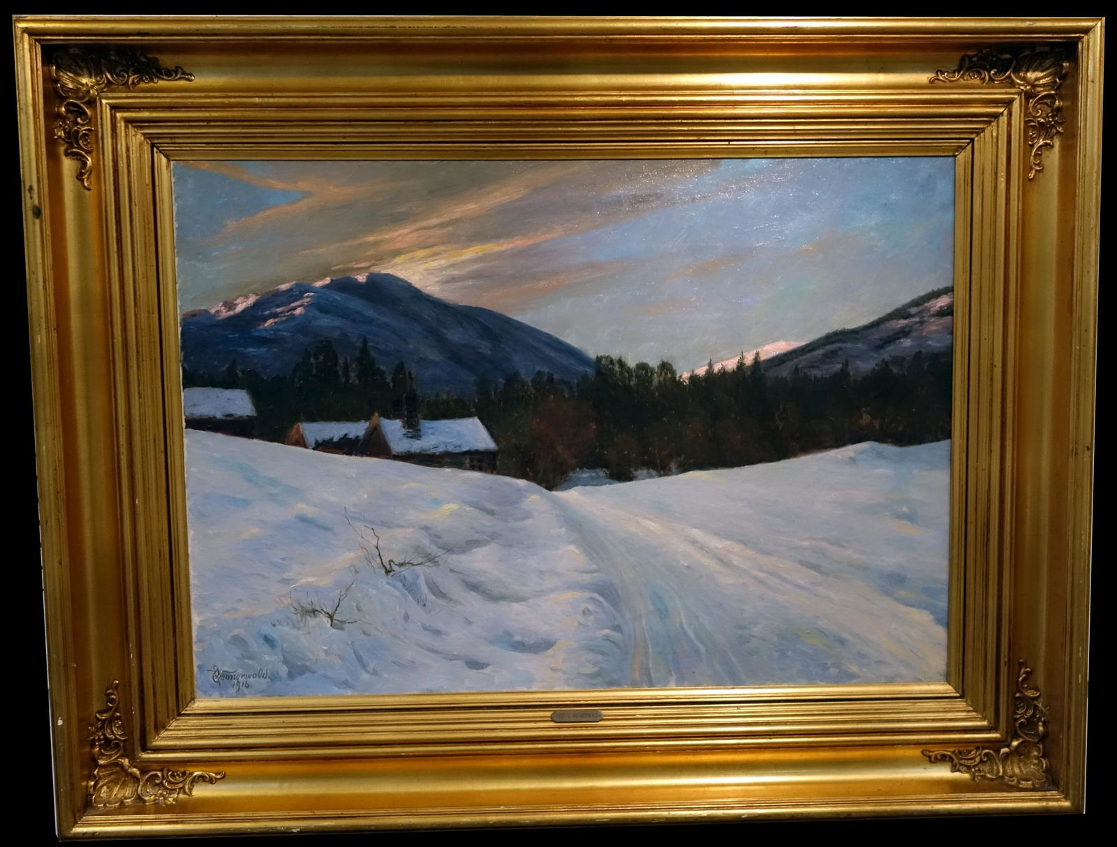 E. WENNERWALD SNOW SCENE PAINTING (1 of 14)