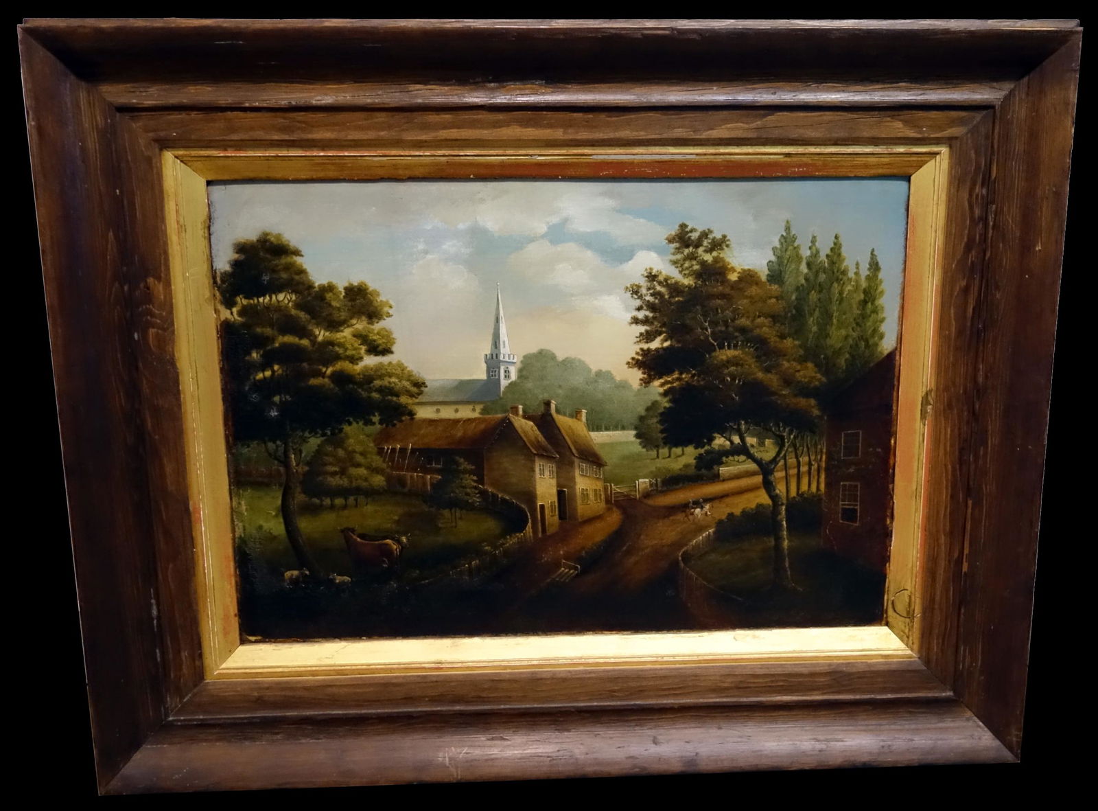 VILLAGE LANDSCAPE PAINTING (1 of 2)