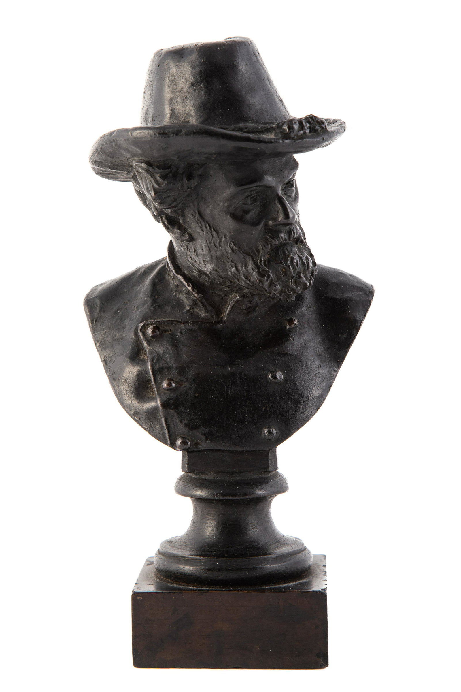 EZEKIEL "ROBERT E. LEE" BRONZE: "Roma". Original patina. Inscribed on reverse slate base. H-9.5" VG-EX