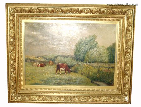 PASTORAL PAINTING WITH COWS