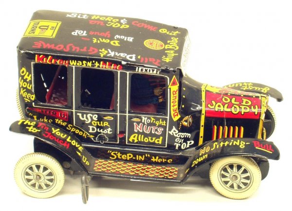 MARX OLD JALOPY: MARX OLD JALOPY - Litho tin, mechanical; working; minor wear and scratches; L-7", VG