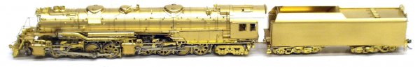 BRASS H.O. B&O ENGINE AND TENDER: BRASS H.O. B&O ENGINE & TENDER - Samhongsa B&O E.M.1 #7600; original box; L-17", NM
