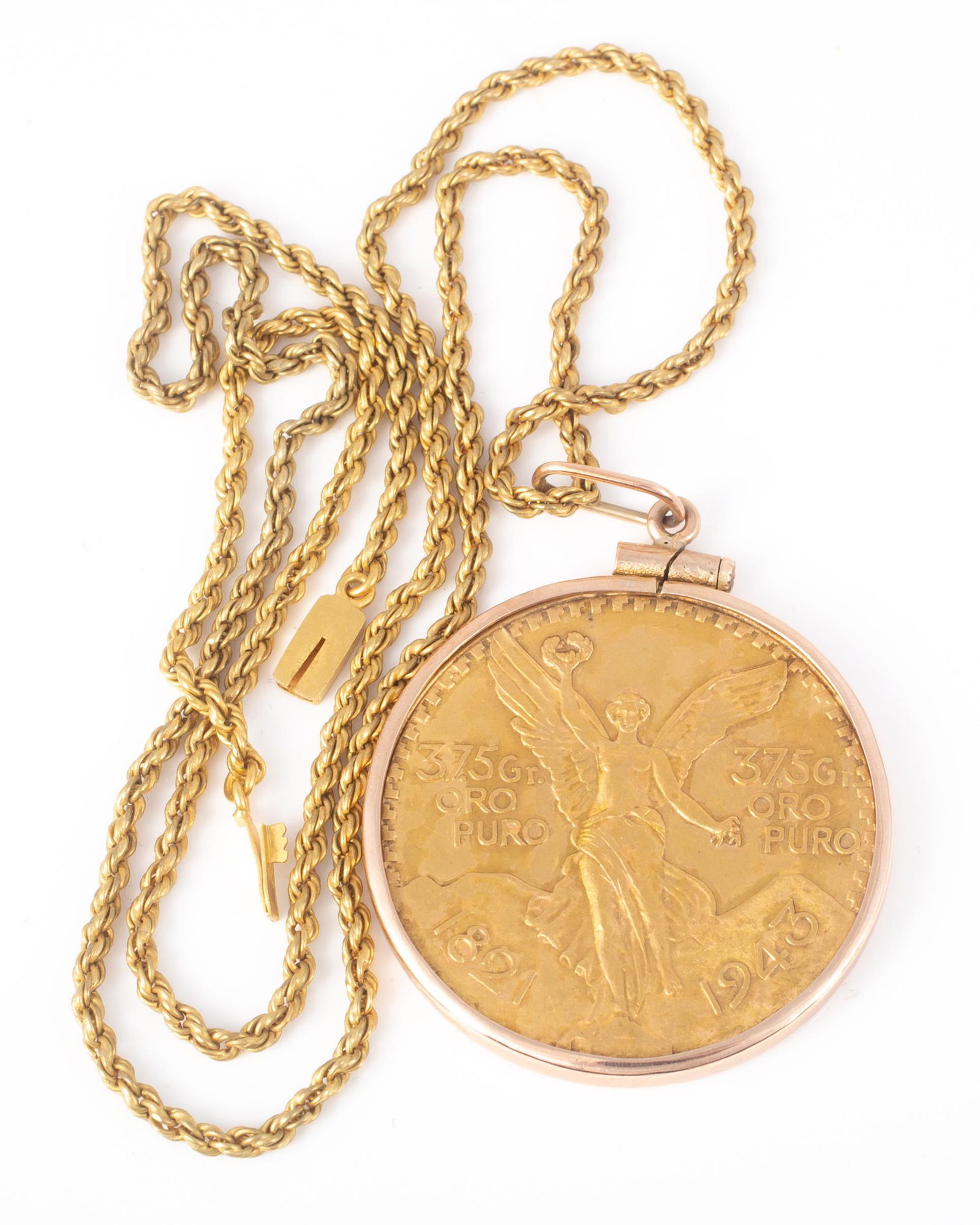 MEXICAN GOLD COIN NECKLACE (1 of 4)