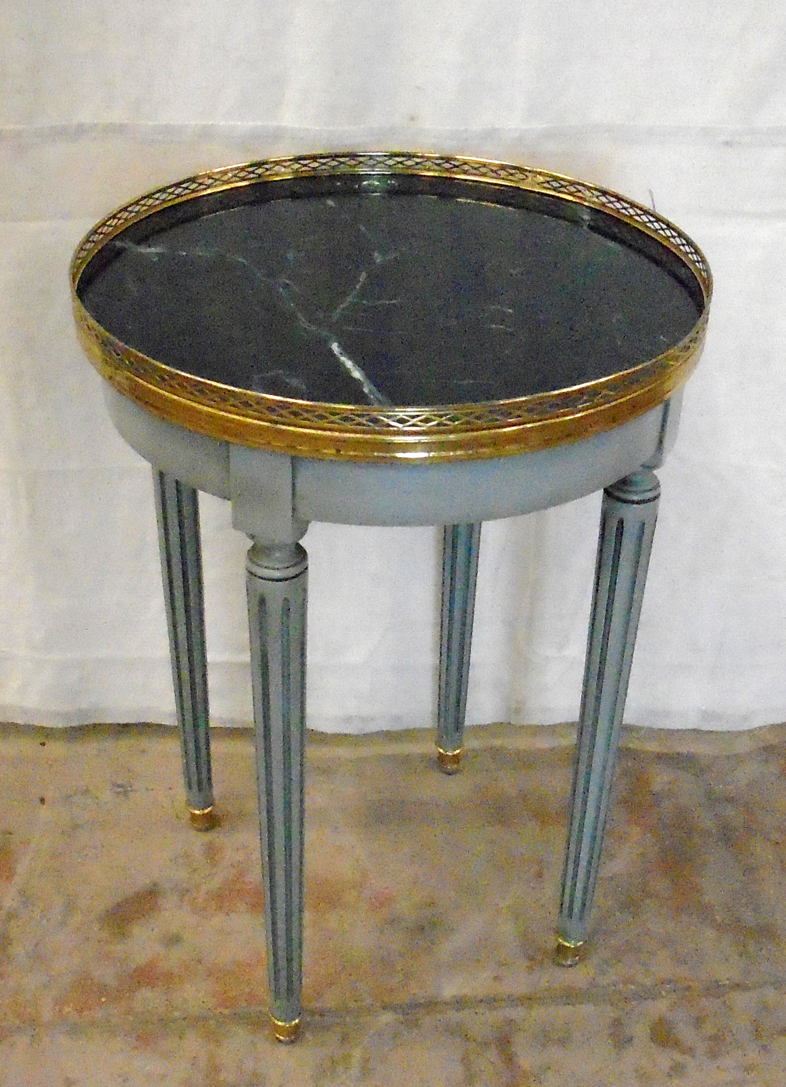 ITALIAN PROVINCIAL MARBLE TOP TABLES (2) (1 of 3)