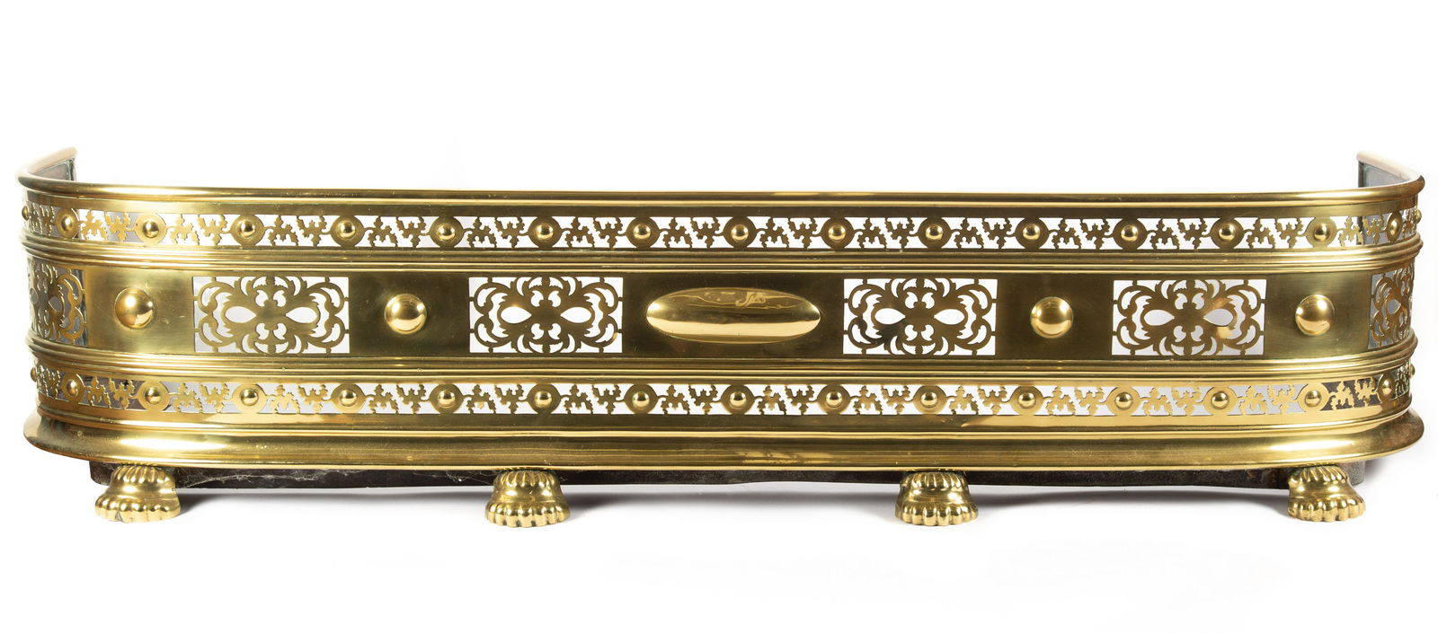 ANTIQUE BRASS FIRE FENDER (1 of 3)