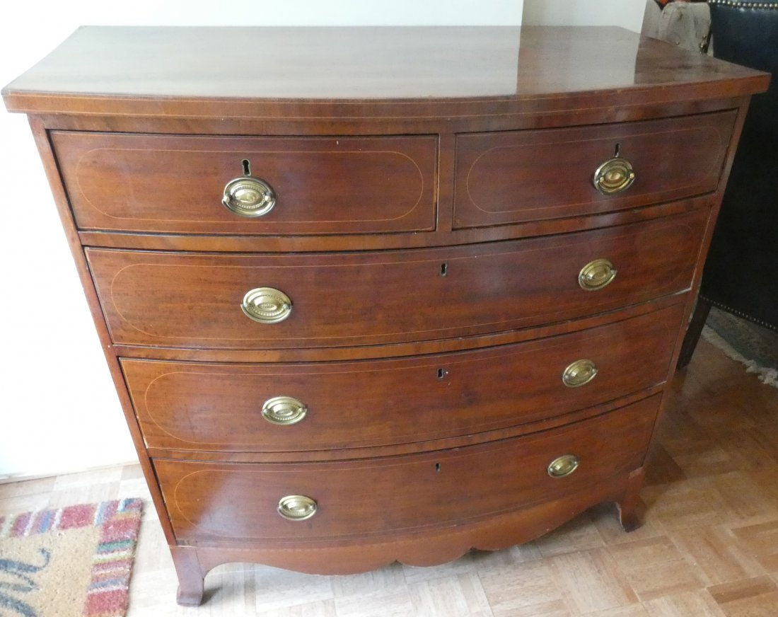 AMERICAN HEPPLEWHITE CHEST OF DRAWERS (1 of 3)