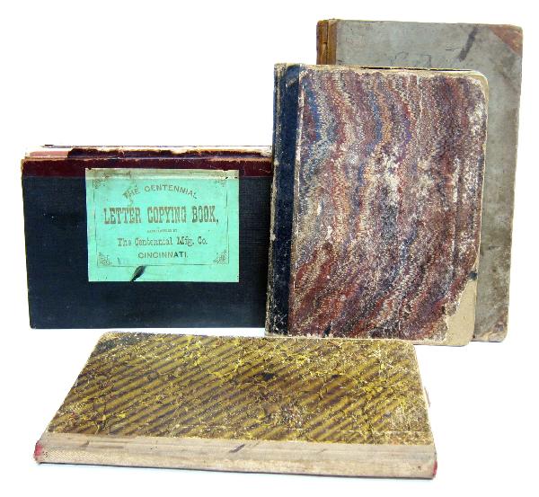 (3) EARLY LEDGERS & LETTER COPYING BOOK: H-12", G