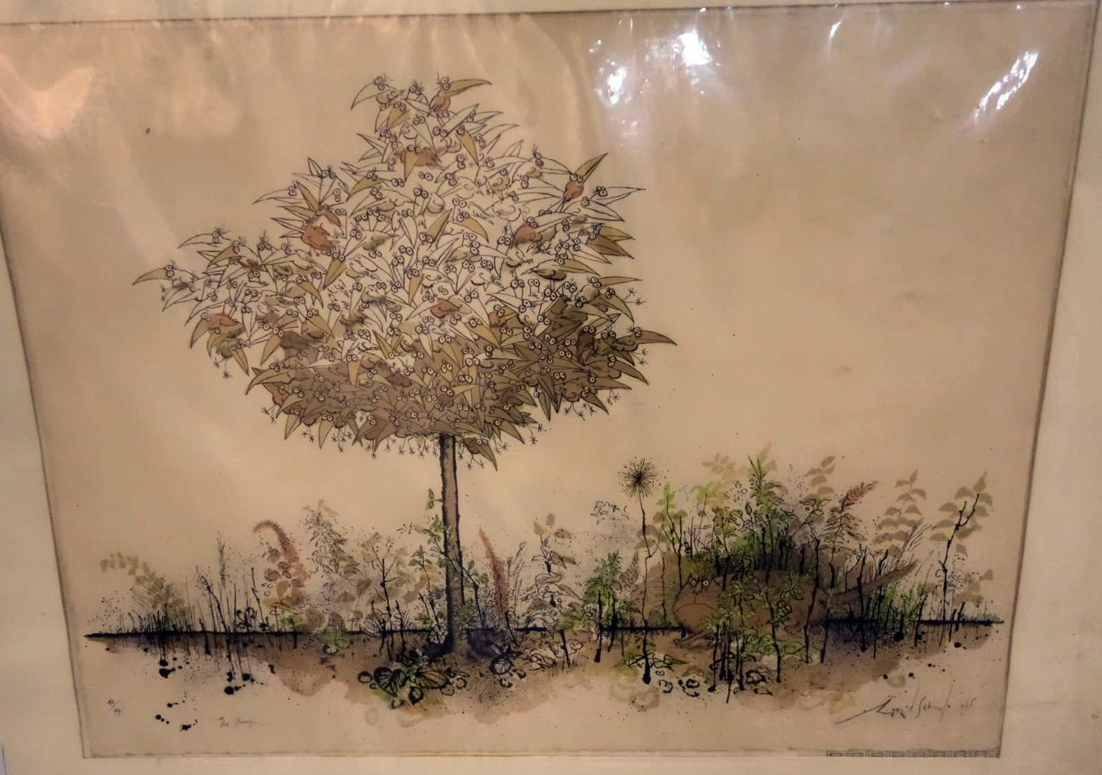 RON SEARLE LITHOGRAPH (1 of 2)