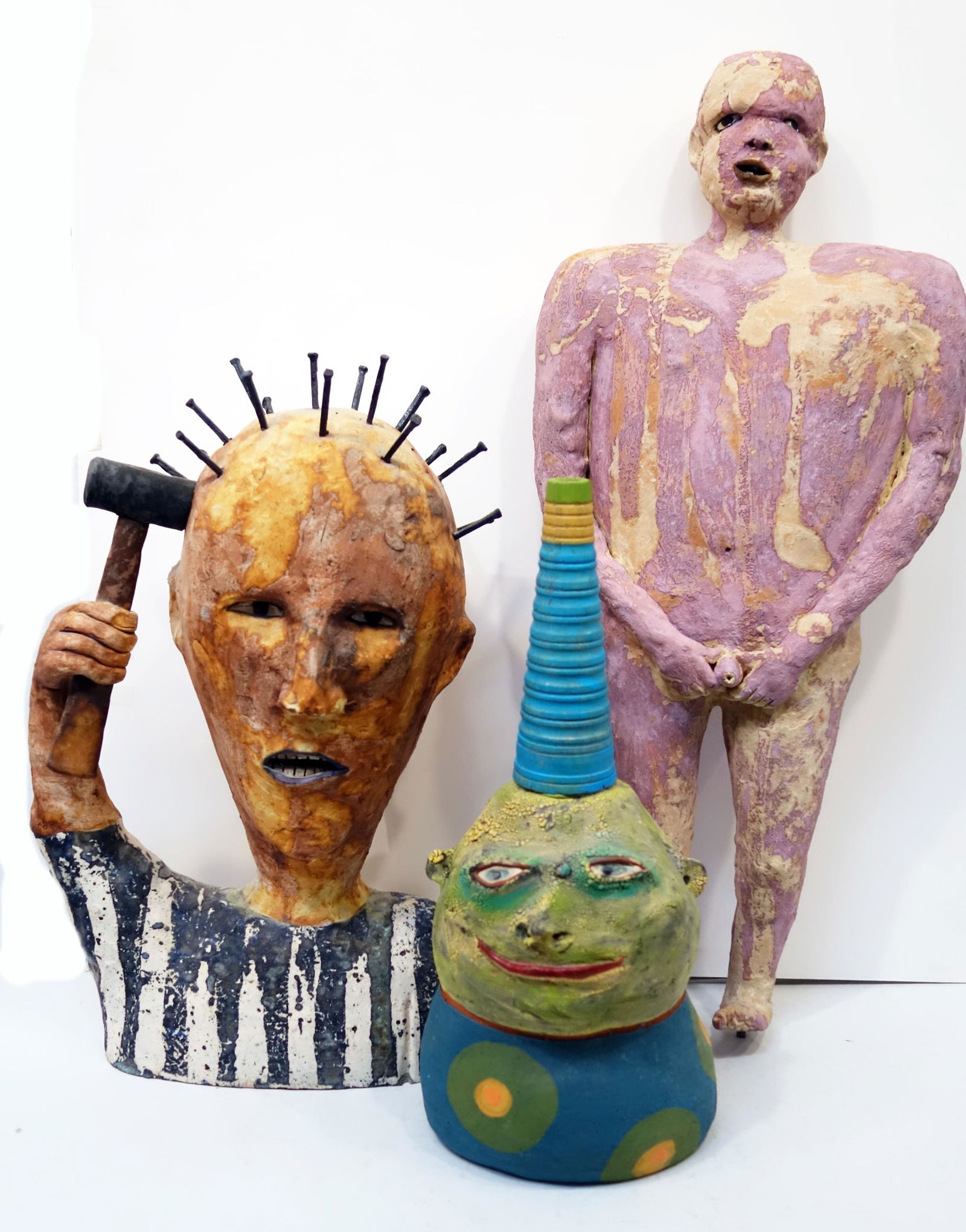 CRAFT MADE CERAMIC ART FIGURAL SCULPTURES (3) (1 of 3)