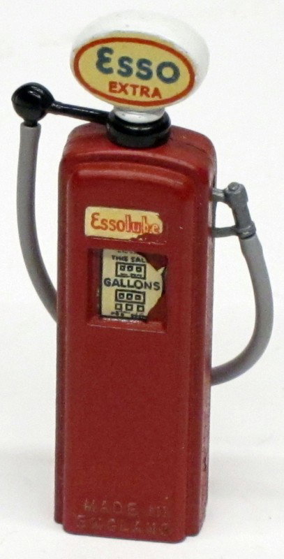 BRITAINS ESSO PETROL PUMP #771: Painted metal; some paint loss; G-VG