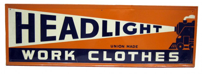 HEADLIGHT WORK CLOTHES SIGN