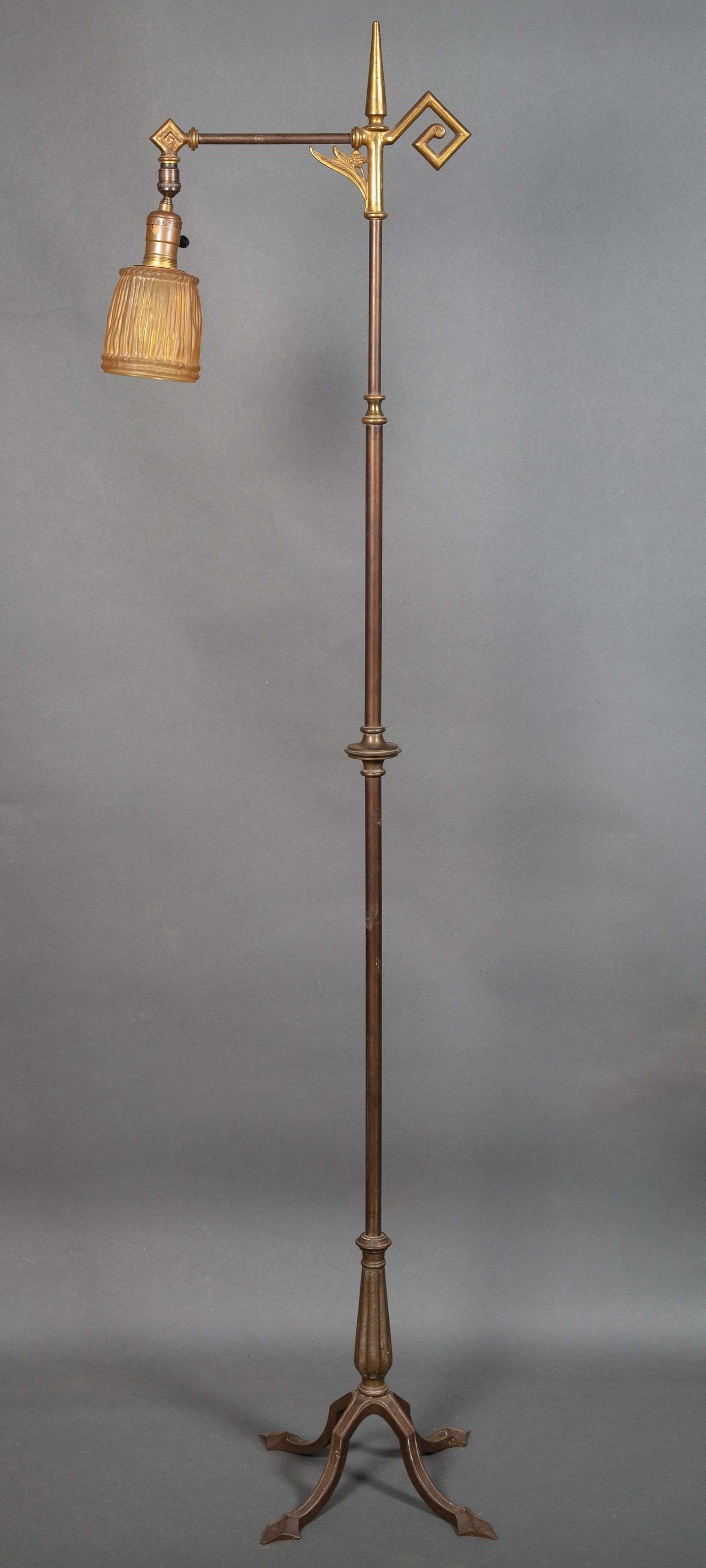 Moe Bridges Art Deco Cast Iron & Bronze Floor Lamp (1 of 6)