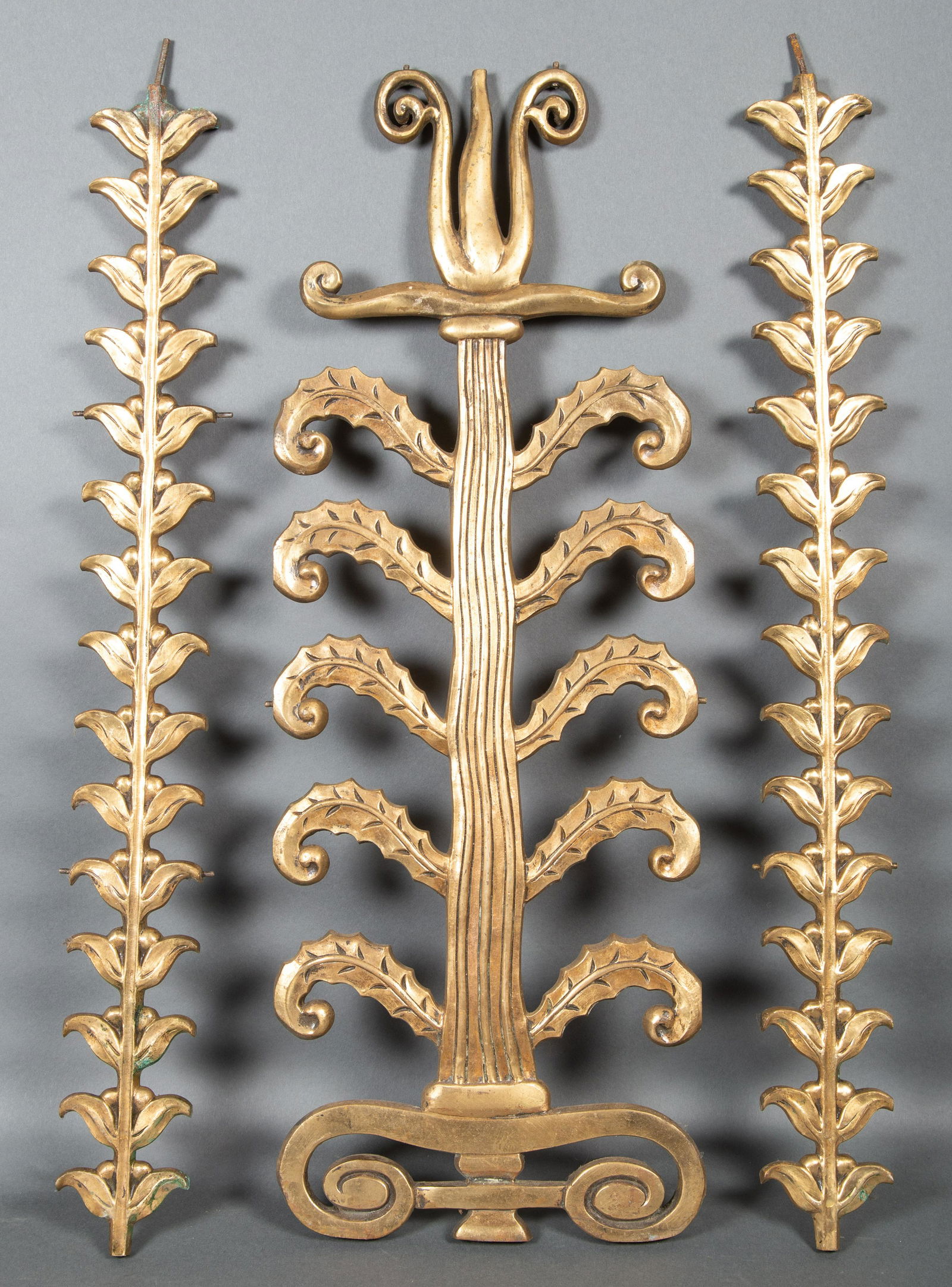 3 Bronze Art Deco Filigree Architectural Elements (1 of 3)