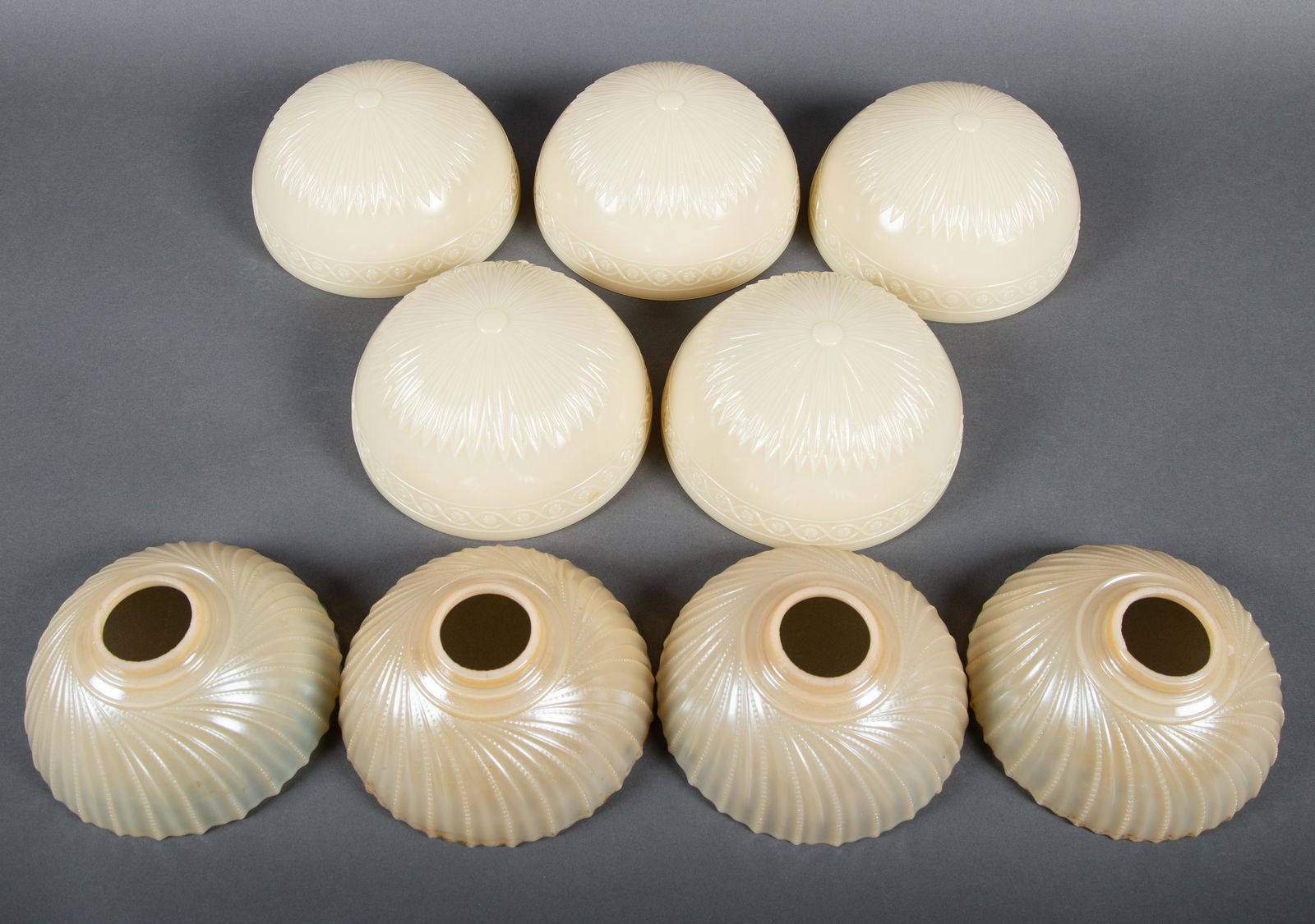 Two Sets of Art Deco Opalescent Glass Chandelier Shades (1 of 8)