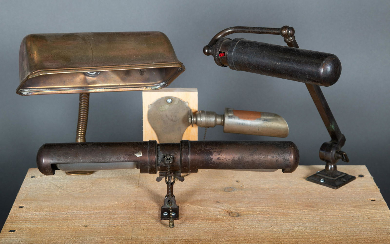 Group of Bryant Industrial Americana Desk or Work Table Lamps (1 of 8)