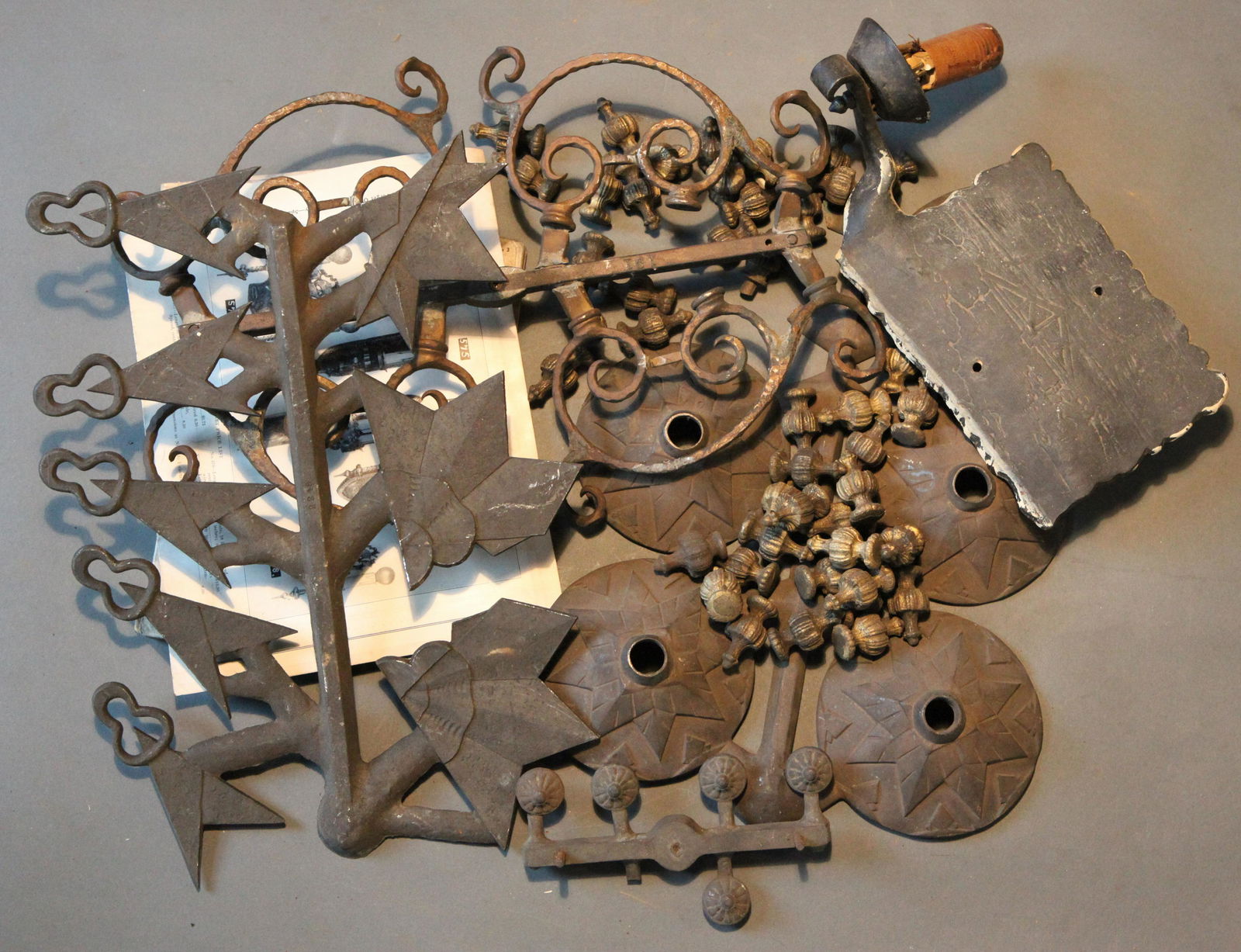 Cincinnati Artistic Wrought Iron Works Raw Bronze Castings & Finials (1 of 6)