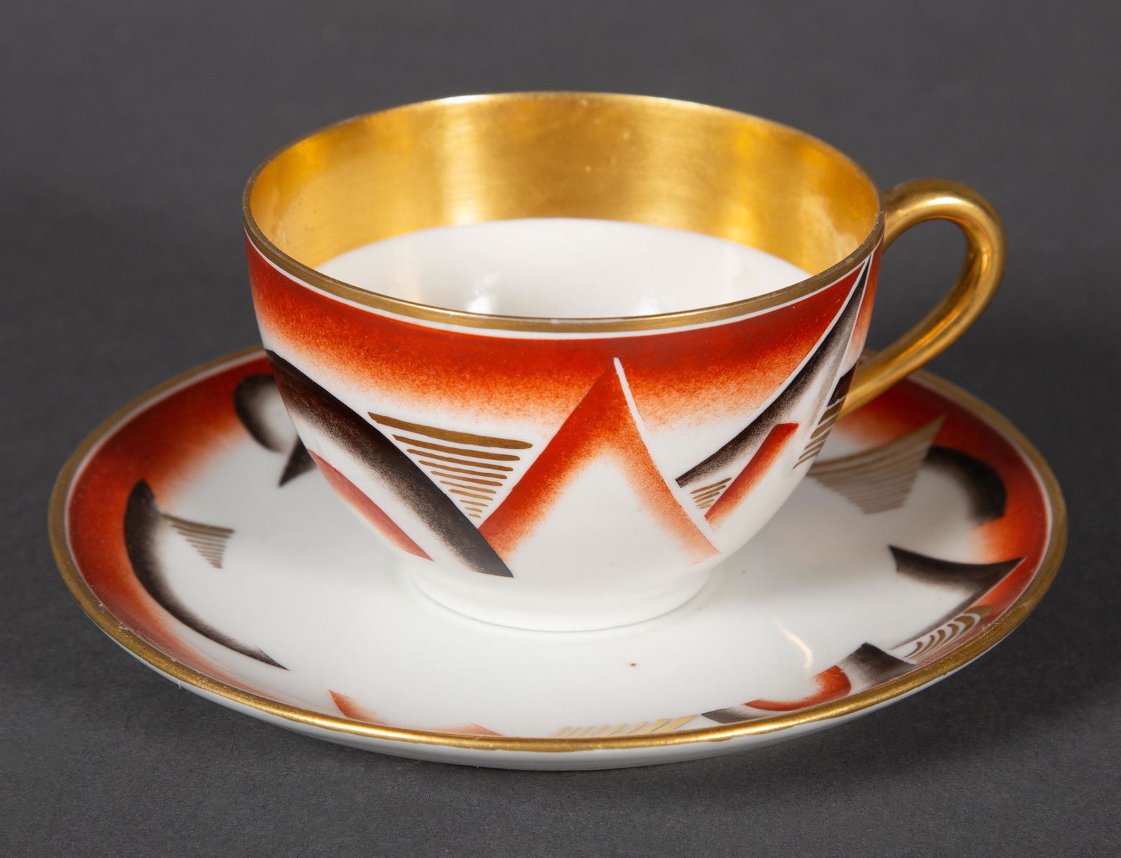 Russian Constructivist Limoges Painted Cup by Michel Lattry Mikhail Pelopidovich Latri (1 of 9)