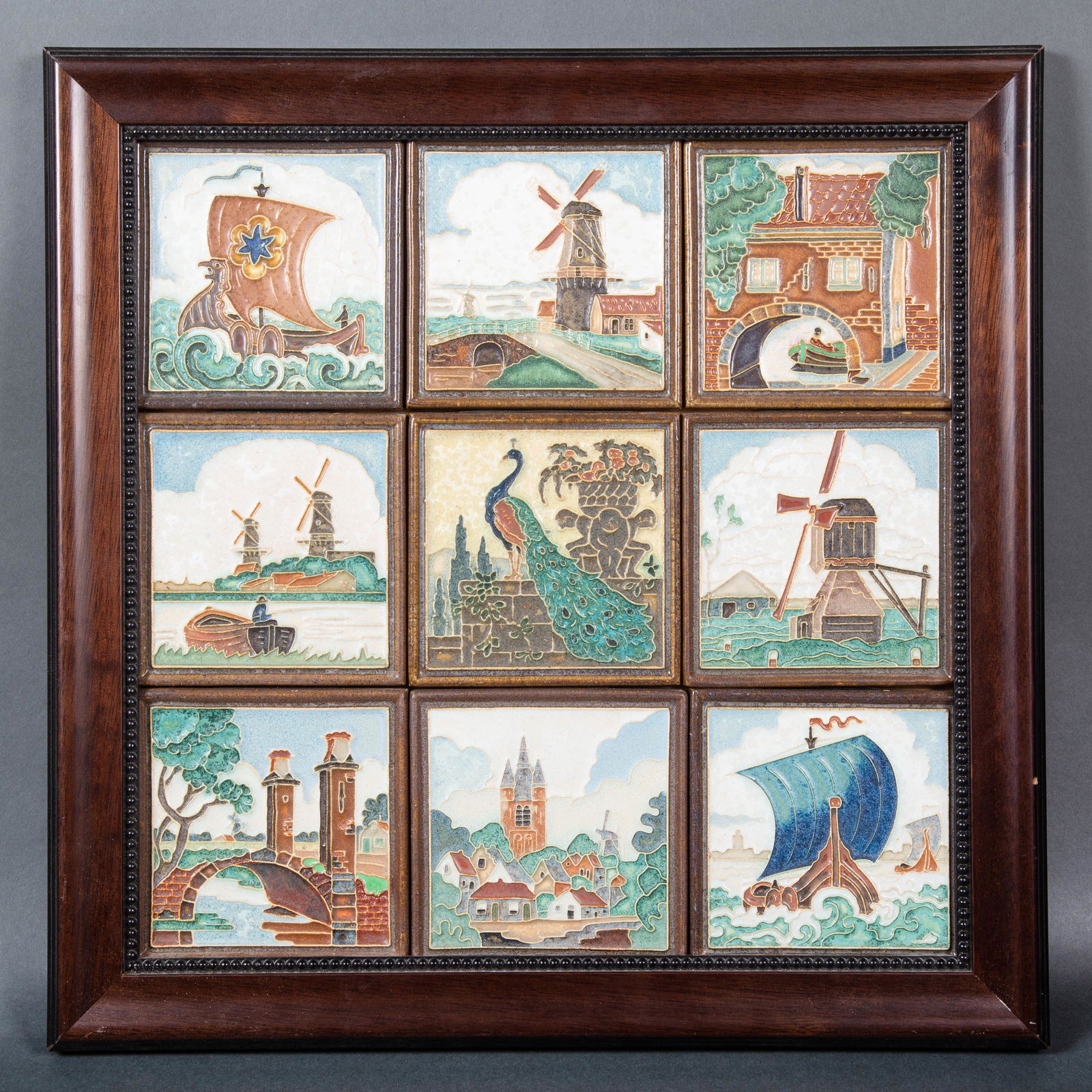 De Porceleyne Fles Delft Dutch Arts & Crafts Tiles Framed (1 of 5)