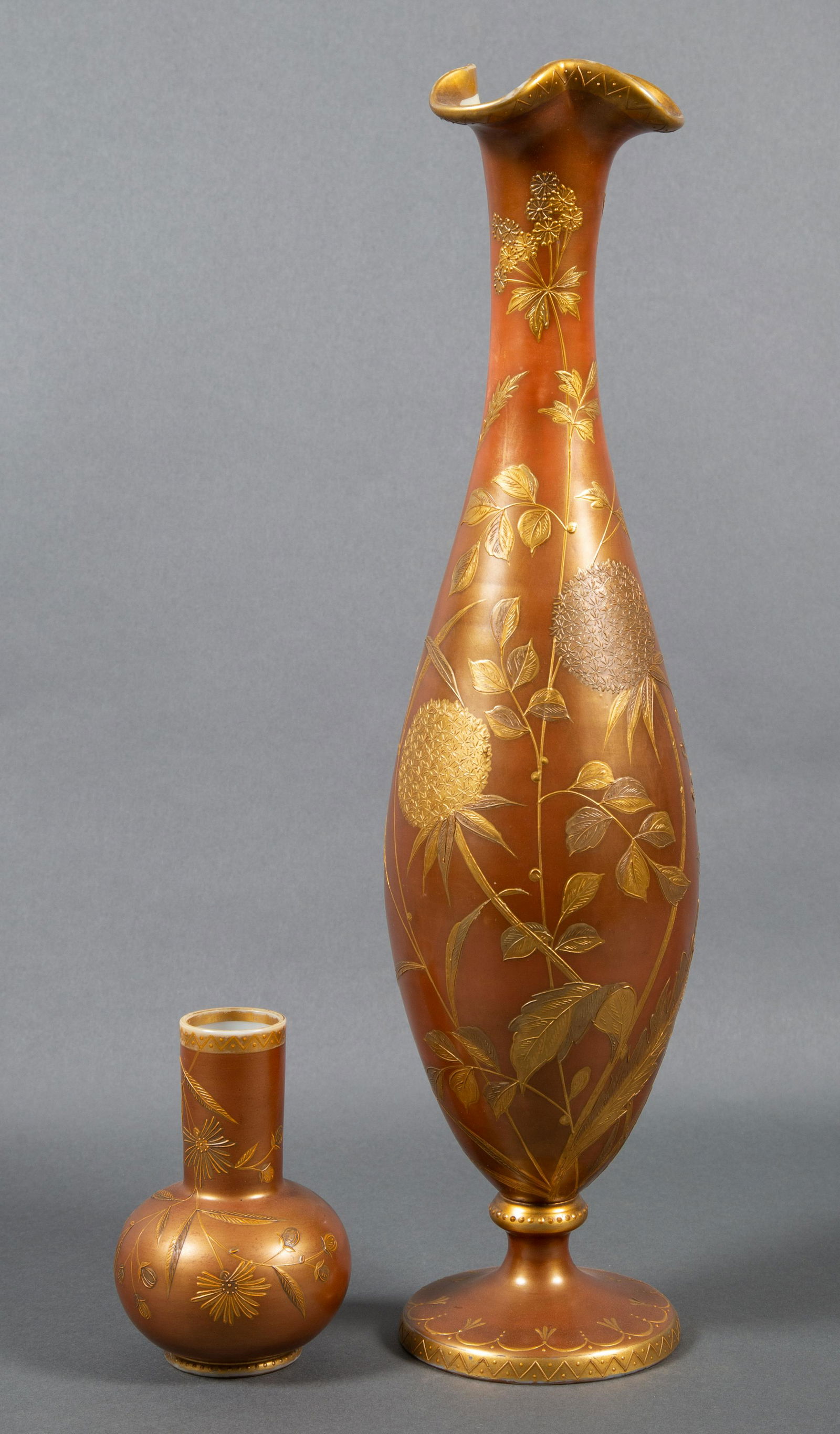 Aesthetic Movement Bohemian Harrach Lg. Glass Vase w Cabinet Vase (1 of 6)