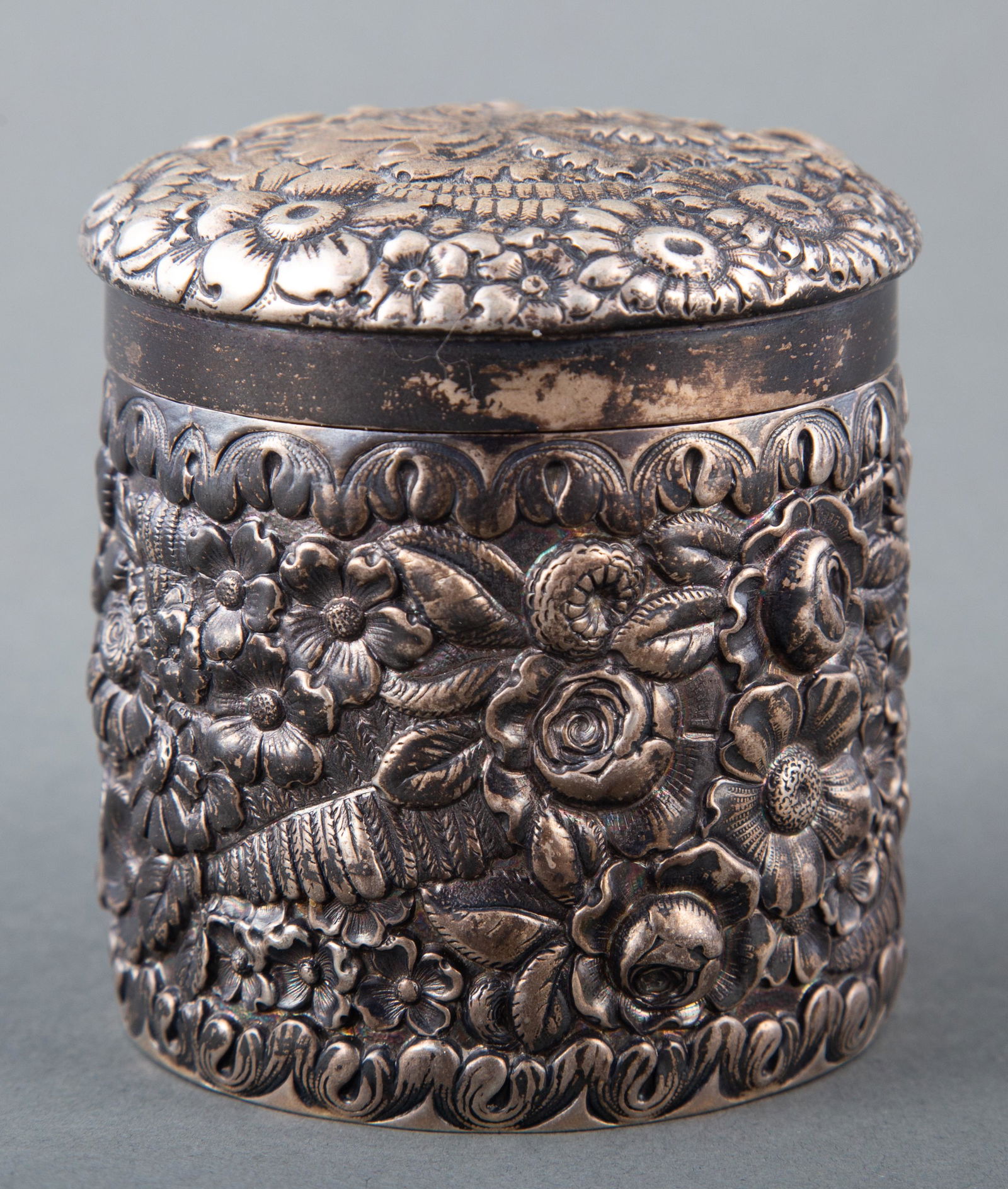 Tiffany & Co. Sterling Repousse Dresser Jar or Tea Caddy (1 of 6)