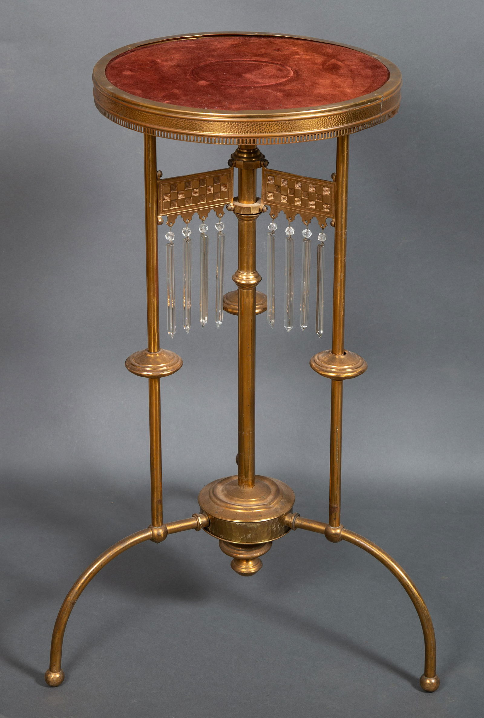 Bradley & Hubbard Aesthetic Movement Japanesque Brass Stand Pedestal Table (1 of 5)