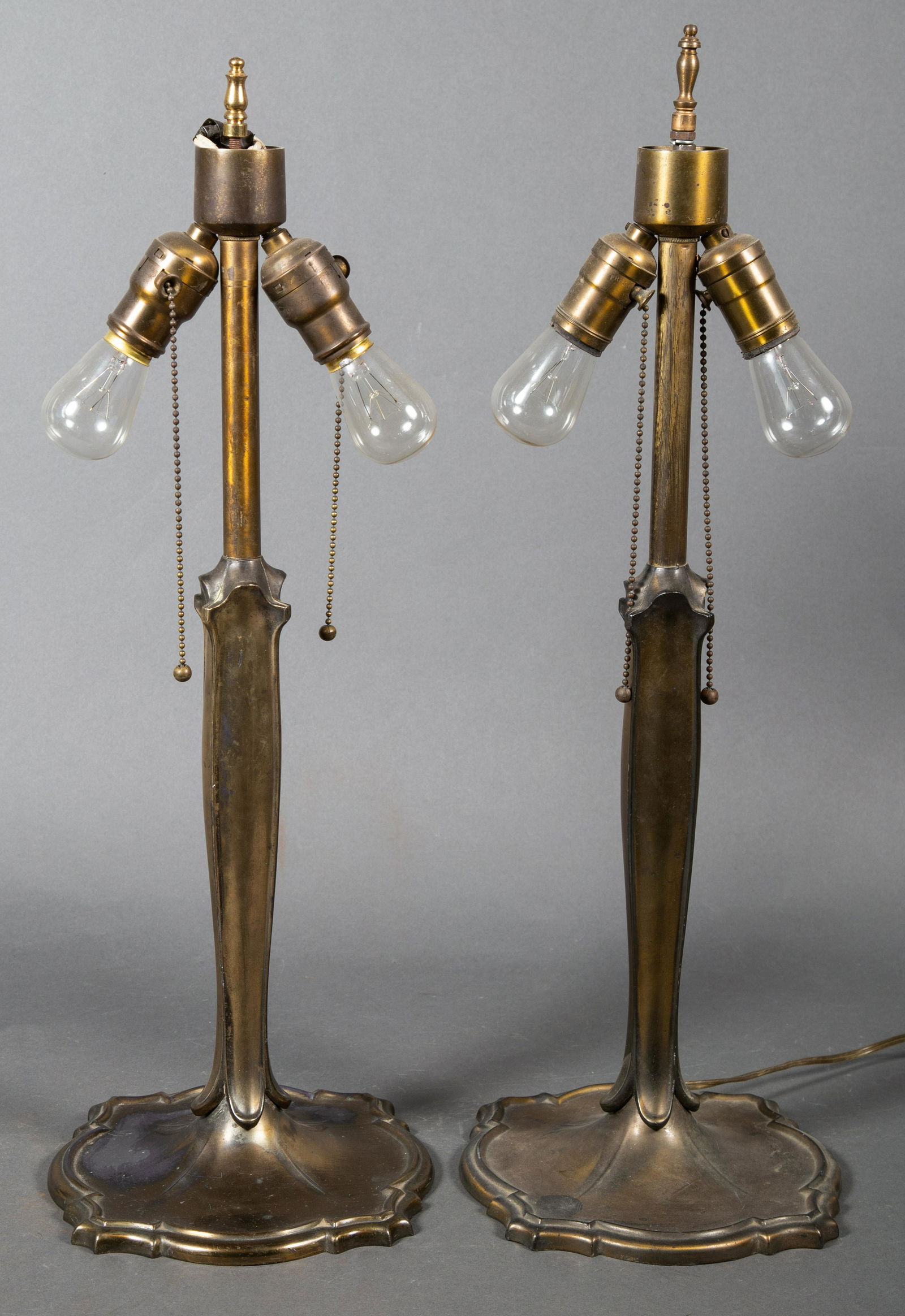 Two Matching Antique Table Lamp Bases (1 of 7)