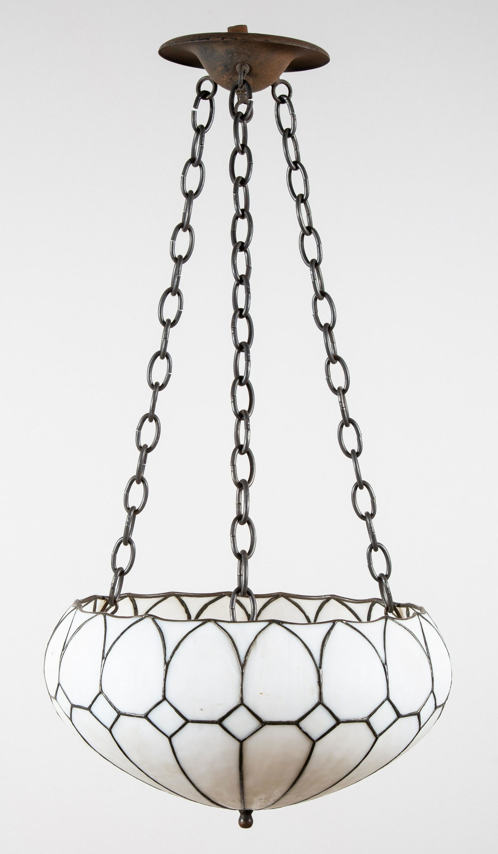 Leaded Glass Hanging Pendant Light (1 of 5)