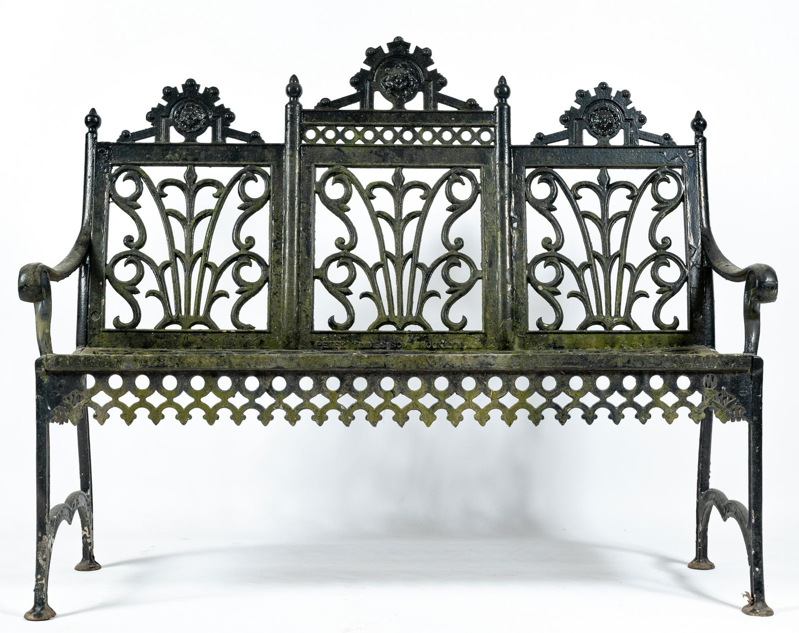 19th Century Peter Timmes & Sons Cast Iron Garden Bench (1 of 8)