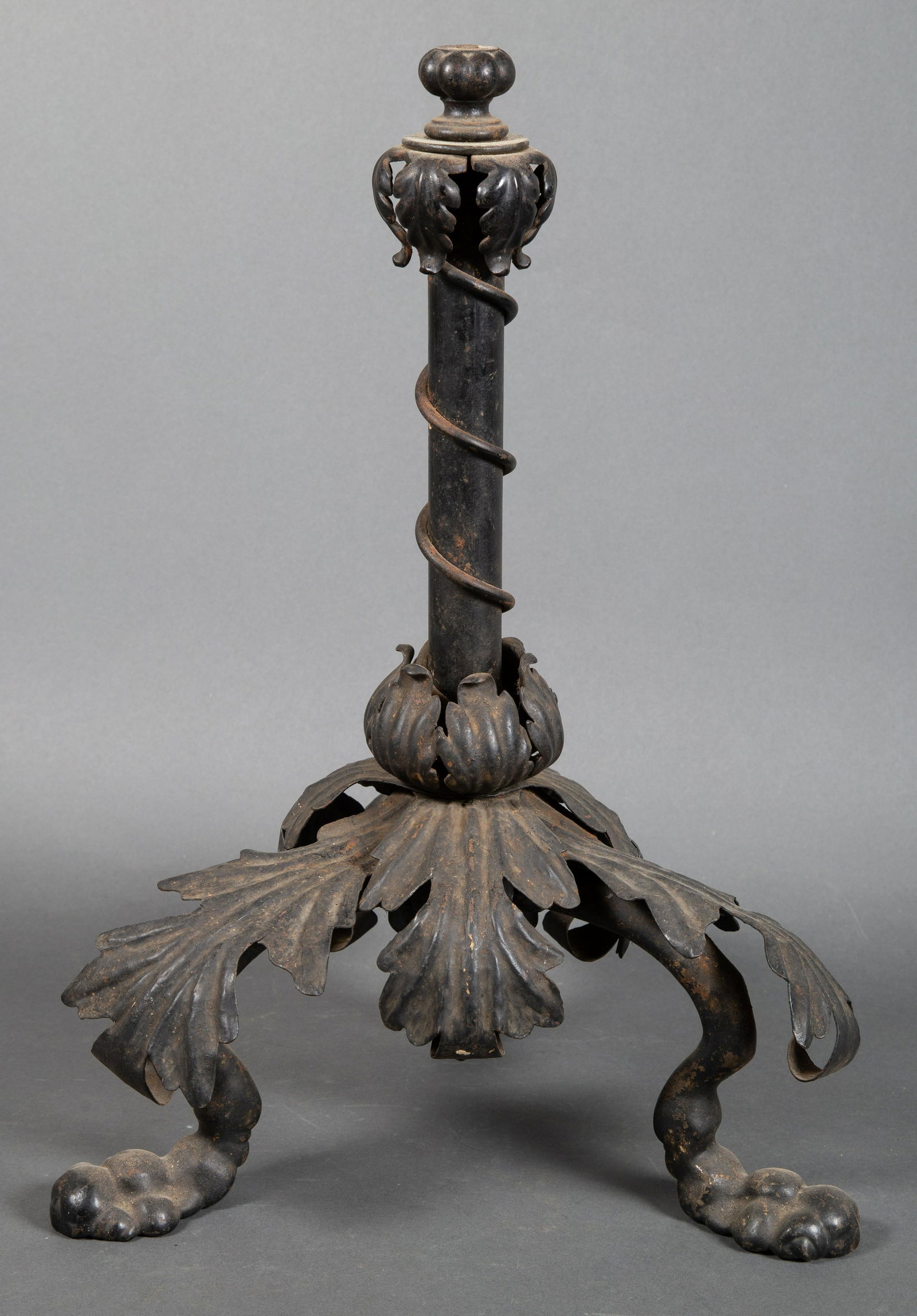 Cast Iron & Wrought Iron Pedestal Base with Acanthus Leaves (1 of 6)