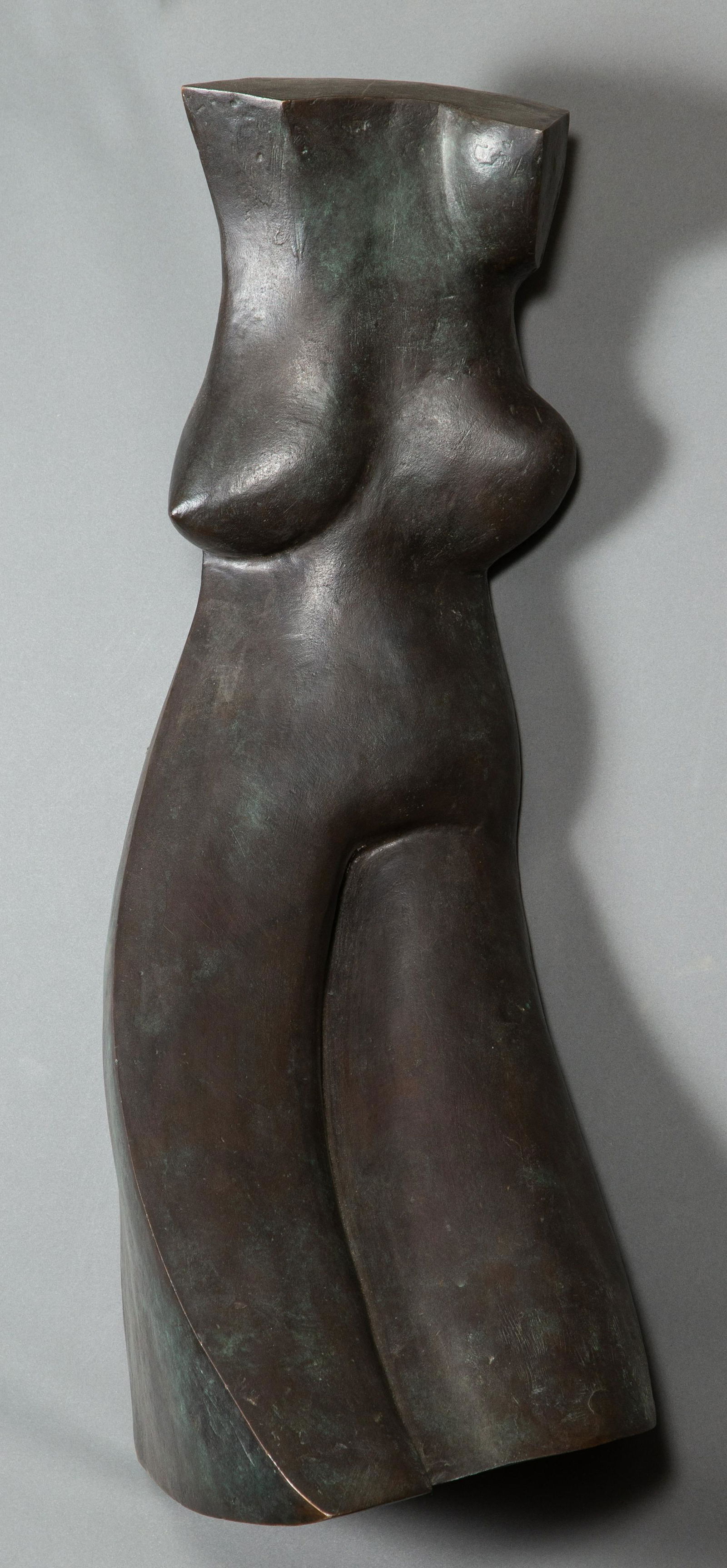 Large MCM Wall Hanging Modernist Bronze Biomorphic Torso of Female (1 of 6)