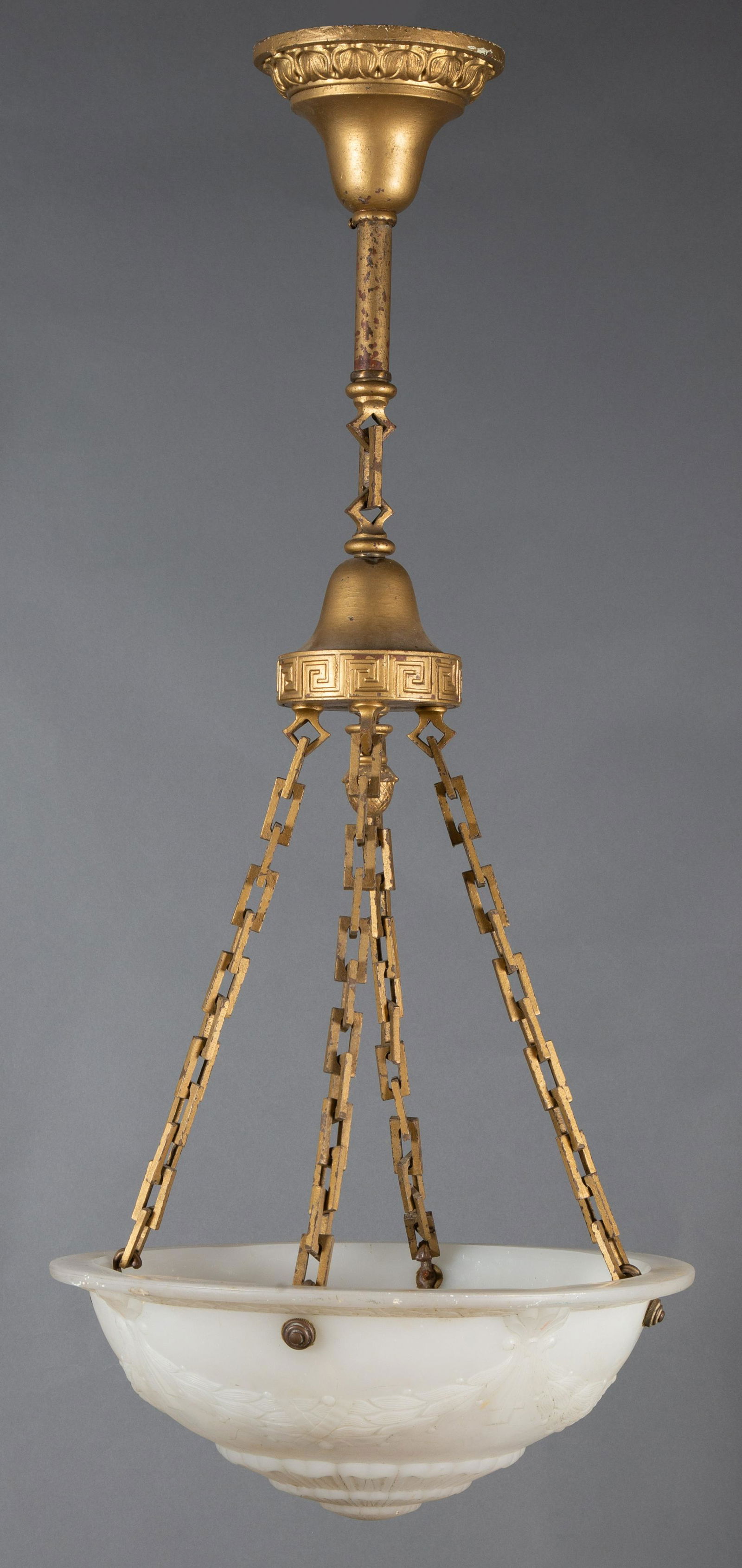 Jefferson Moonstone Glass Dome Plafonnier Ceiling Light Fixture (1 of 8)