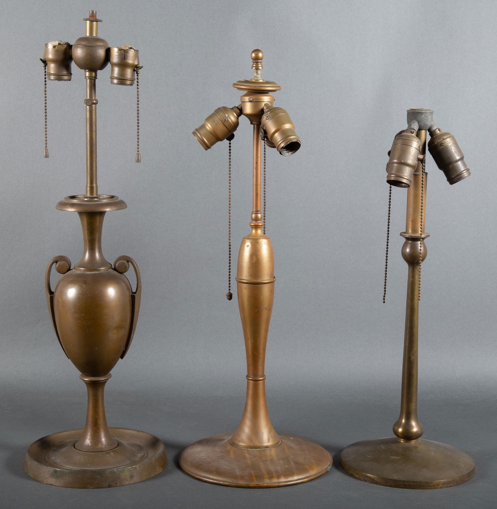 Group of Three High Quality Antique Lamp Bases B&H Pairpoint etc. (1 of 9)