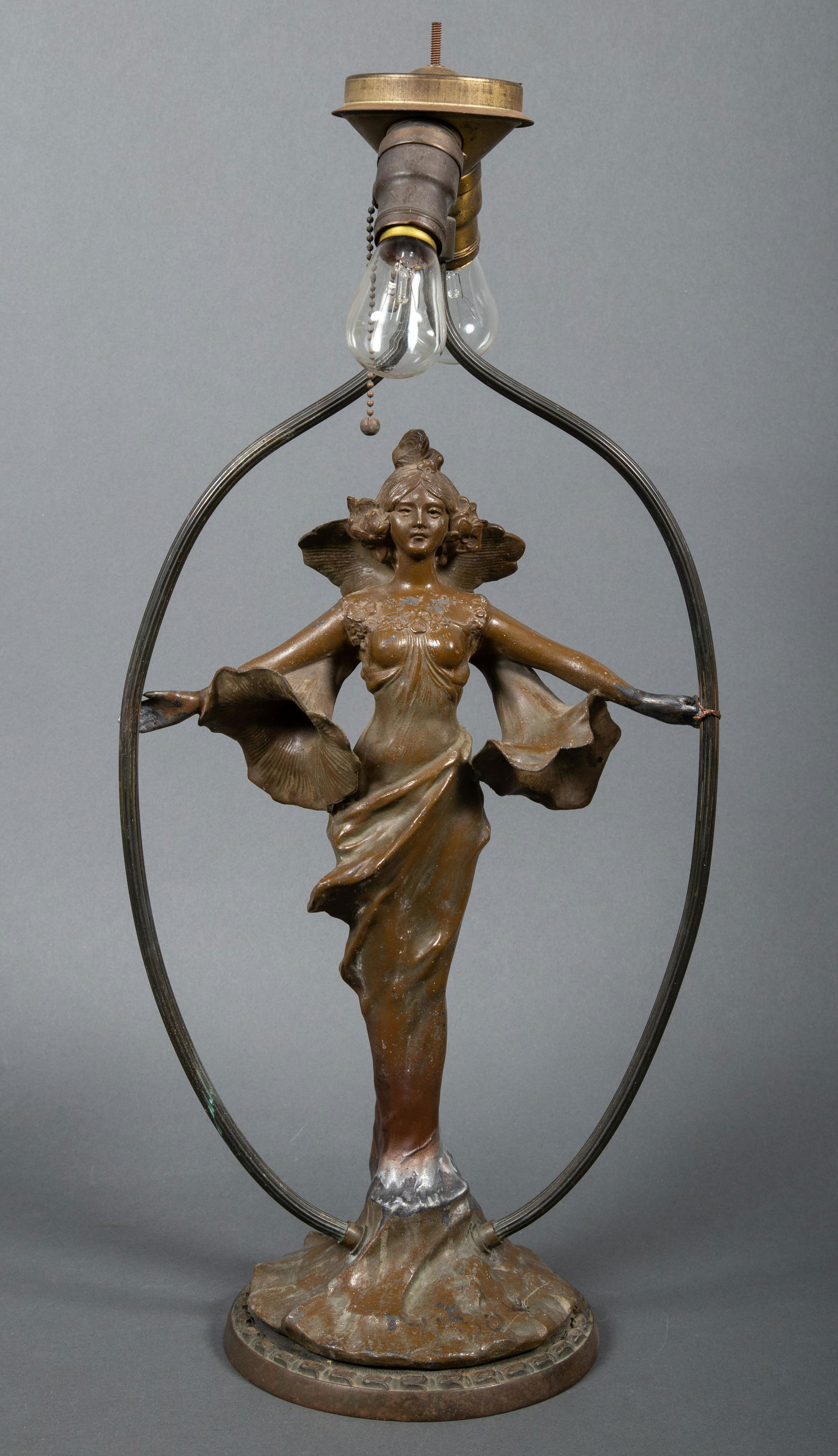 Pittsburgh Figural Art Nouveau Lady Lamp Base (1 of 10)