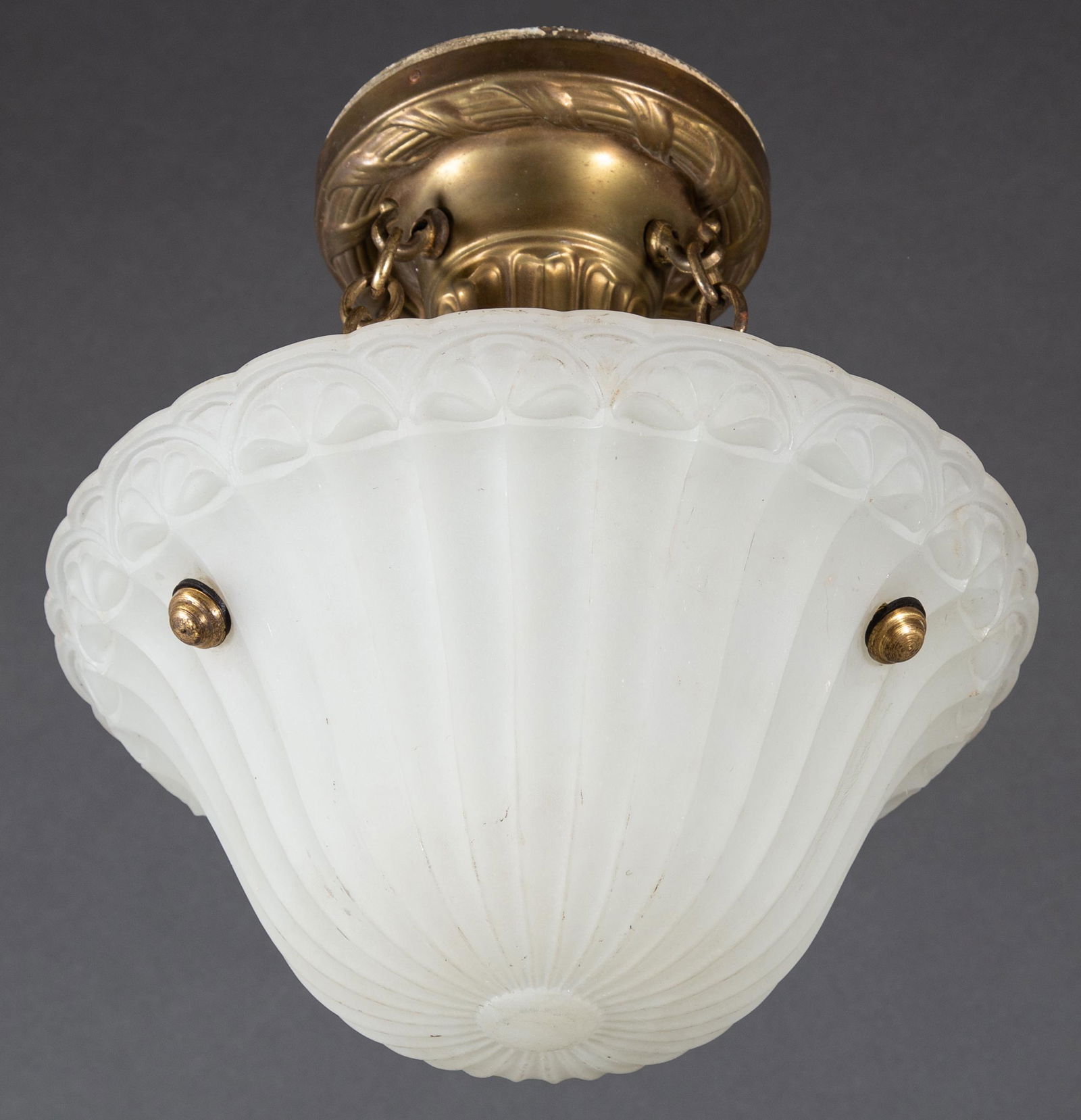 Jefferson Diminutive Moonstone Plafonnier Glass Pendant Ceiling Light (1 of 10)